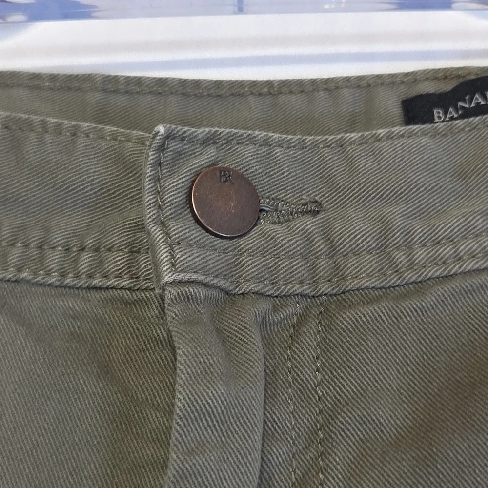 Banana Republic Athletic Fit Chino Pants Mens 36x32 Olive Green Cotton Casual